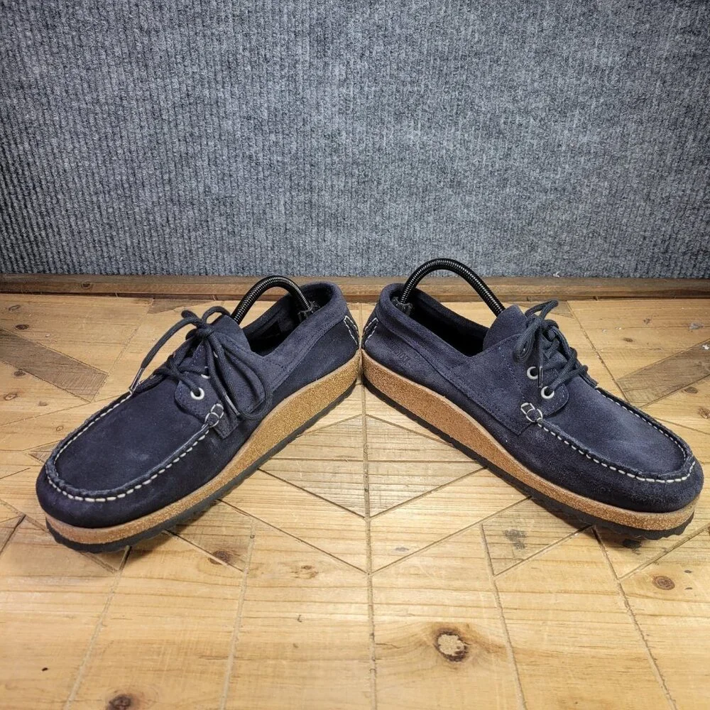 🔥Birkenstock Edson Men's 11 Night Blue Suede Comfort Loafers Shoes 1013420
